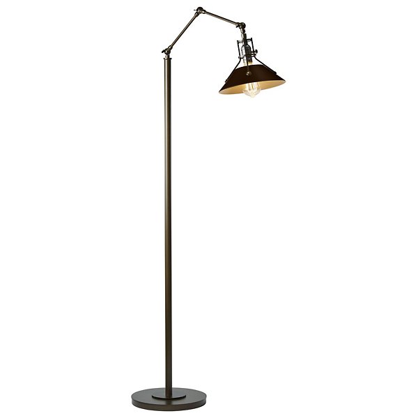 Henry Floor Lamp By Hubbardton Forge At, Industrial Task Floor Lamp Brass Includes Cfl Light Bulb Threshold