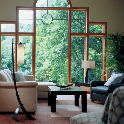 Stasis Floor Lamp with Glass