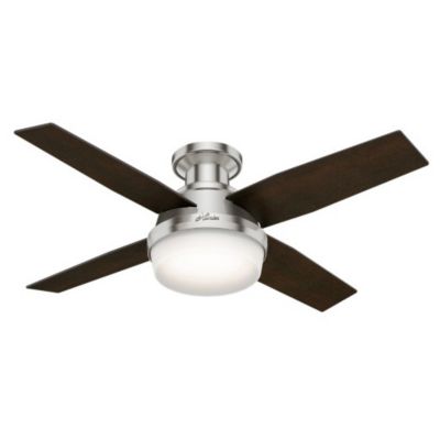 Dempsey Low Profile Ceiling Fan With Led Light By Hunter Fans At