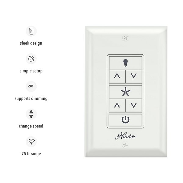 Universal Fan-Light Wall Control with Receiver
