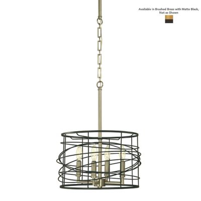 Boca Chandelier (Brass with Black|Small) - OPEN BOX