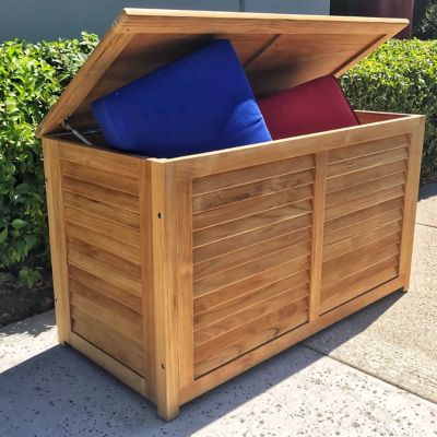 Poolside Outdoor Storage Cushion Box by HiTeak Furniture at