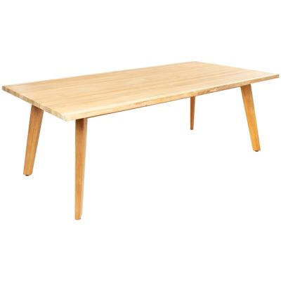 La Costa Wide Teak Plank Outdoor Dining Table