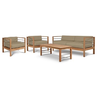 SoHo 4-Piece Outdoor Deep Seating Sofa Set