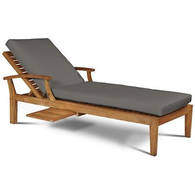 Delano Outdoor Teak Reclining Sunlounger with Cushions