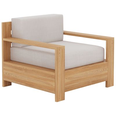 Qube Teak Outdoor Club Chair