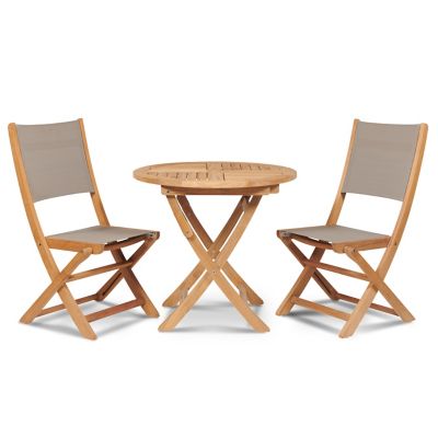 Stella 3-Piece Outdoor Dining Set with Sidechairs
