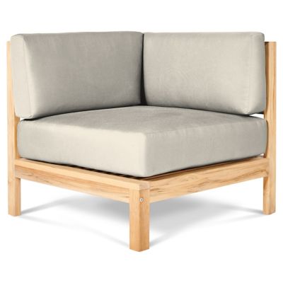 SoHo Teak Outdoor Sectional Corner Sofa (Canvas) - OPEN BOX