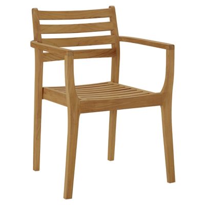 Kolding Teak Dining Armchair,Set of 4(Natural Teak)-OPEN BOX