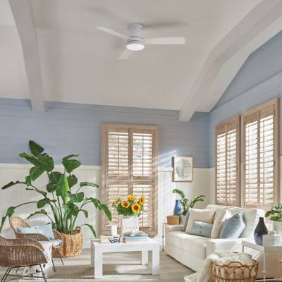 Trey LED Flush Mount Ceiling Fan