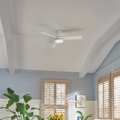 Trey LED Flush Mount Ceiling Fan