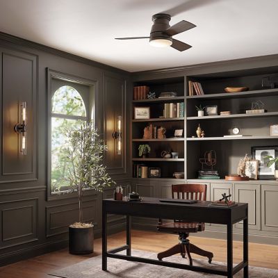 Trey LED Flush Mount Ceiling Fan