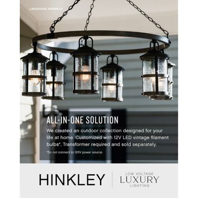 Hinkley 2121MB-LV Plantation 3-Light Museum Black Outdoor Post