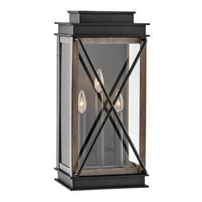 Montecito Outdoor Wall Sconce (Black/Large)-OPEN BOX RETURN