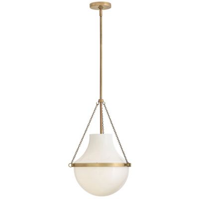 Shown in Heritage Brass finish, Small size, lit