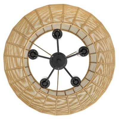 Shown in Black with Camel Rattan finish, 22 inch size