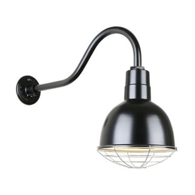 Deep Bowl A Arm Oudoor Wall Sconce