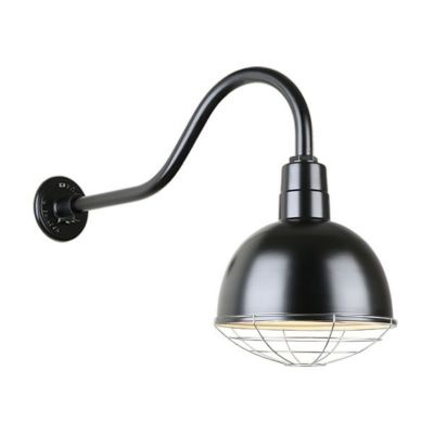 Deep Bowl A Arm Oudoor Wall Sconce
