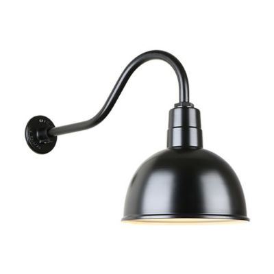 Deep Bowl A Arm Oudoor Wall Sconce