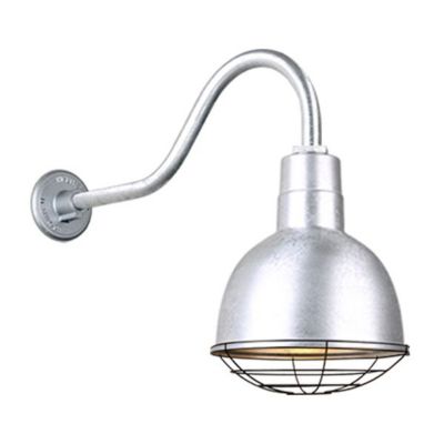 Deep Bowl A Arm Oudoor Wall Sconce