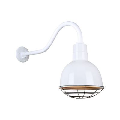 Deep Bowl A Arm Oudoor Wall Sconce