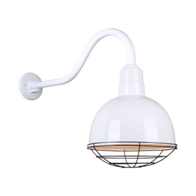Deep Bowl A Arm Oudoor Wall Sconce