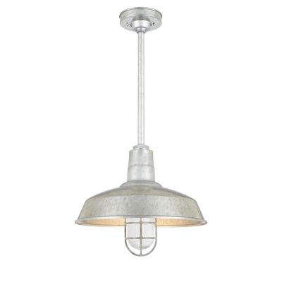Ceiling Stem Pendant Light with Cast Guard