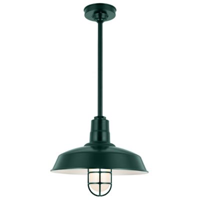 Ceiling Stem Pendant Light with Cast Guard