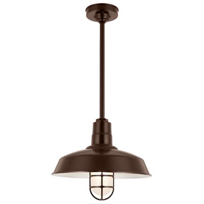Ceiling Stem Pendant Light with Cast Guard