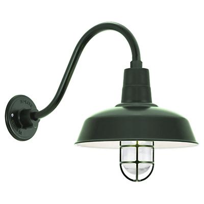 Gooseneck Barn Light Warehouse Outdoor Wall Sconce - B-1 Arm with Cast Guard