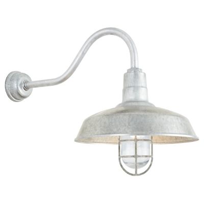 Gooseneck Barn Light Warehouse Outdoor Wall Sconce - HL-A Arm with Cast Guard