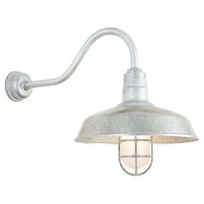 Gooseneck Barn Light Warehouse Outdoor Wall Sconce - HL-A Arm with Cast Guard