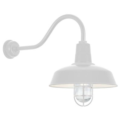 Gooseneck Barn Light Warehouse Outdoor Wall Sconce - HL-A Arm with Cast Guard