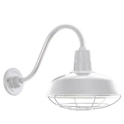 Gooseneck Barn Light Warehouse Outdoor Wall Sconce - B-1 Arm with Wire Guard