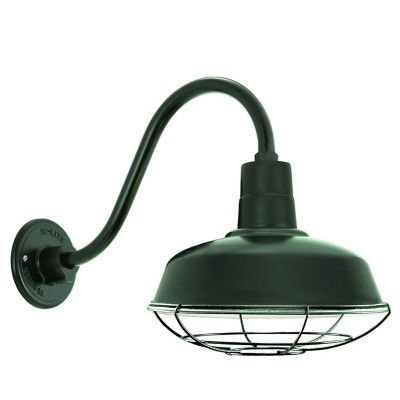 Gooseneck Barn Light Warehouse Outdoor Wall Sconce - B-1 Arm with Wire Guard