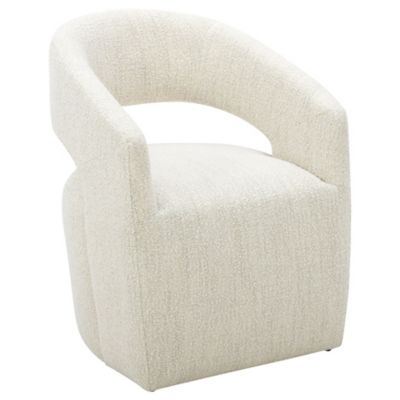 Fatma Upholstered Rolling Dining Chair