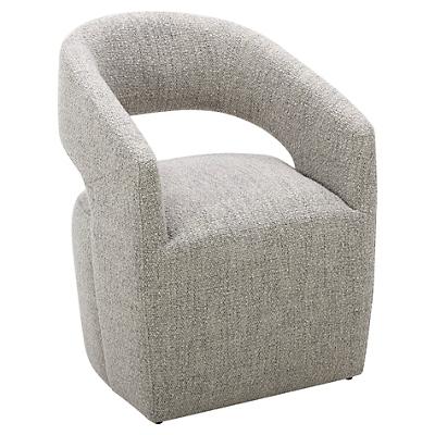 Fatma Upholstered Rolling Dining Chair