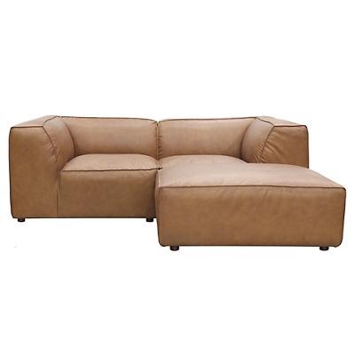 Karima Leather Nook Modular Sectional Sofa