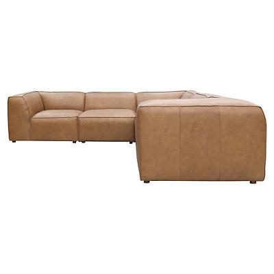 Karima Leather Corner Modular Sectional Sofa