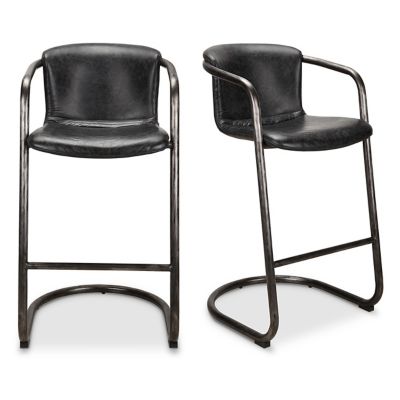 Nalin Leather Counter / Bar Stool, Set of 2