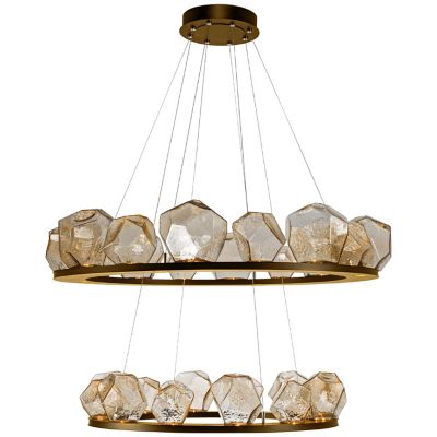 Gem Bezel Ring 2-Tier Chandelier