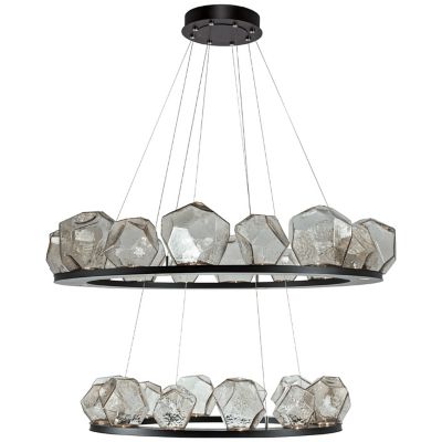 Gem Bezel Ring 2-Tier Chandelier