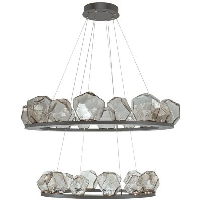 Gem Bezel Ring 2-Tier Chandelier