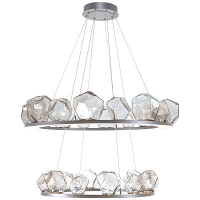 Gem Bezel Ring 2-Tier Chandelier