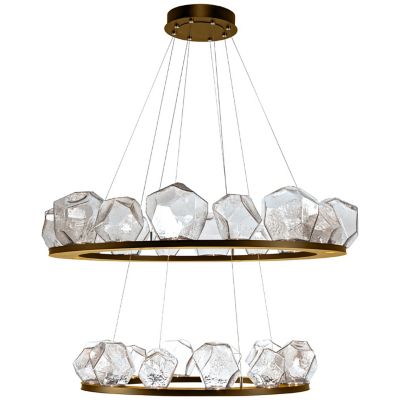 Gem Bezel Ring 2-Tier Chandelier