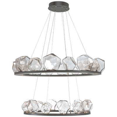 Gem Bezel Ring 2-Tier Chandelier