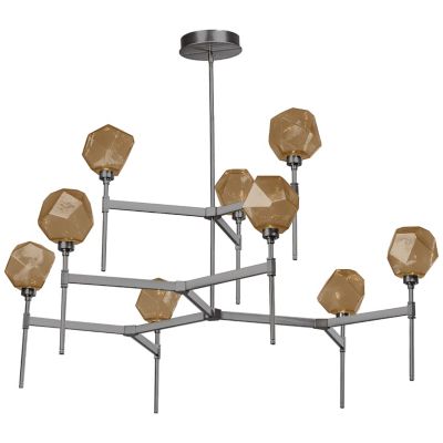 Gem Round LED Belvedere 2-Tier Chandelier