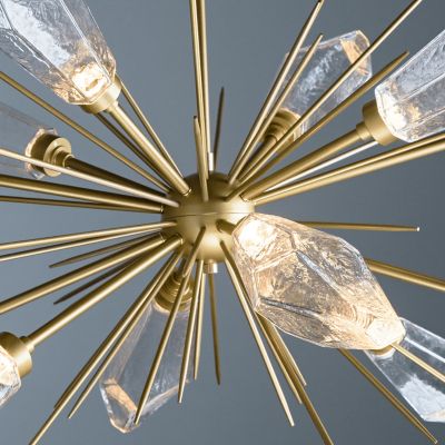 Rock Crystal Oval Starburst LED Chandelier by Hammerton Studio at