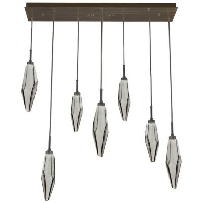 Rock Crystal Linear Multi Light Suspension