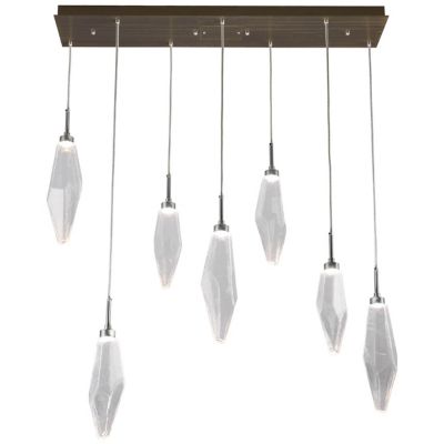 Rock Crystal Linear Multi Light Suspension